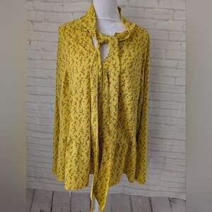 Loft Floral Yellow Blouse